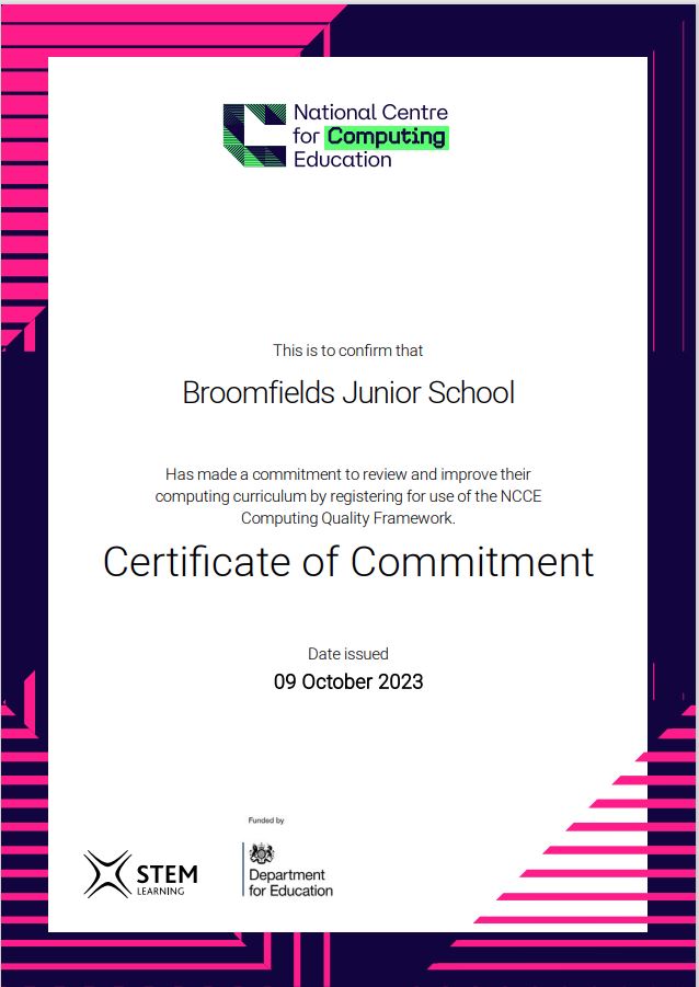 Certificate of Commitment